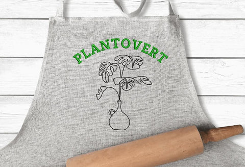 Flower Monstera in Vase Plantovert Embroidery Design Embroidery/Applique DESIGNS Angie 