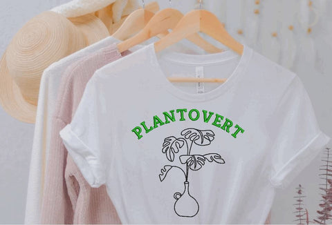 Flower Monstera in Vase Plantovert Embroidery Design Embroidery/Applique DESIGNS Angie 