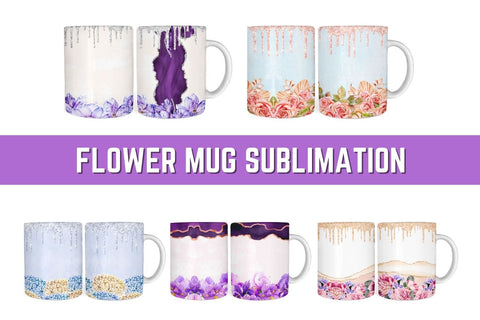 Flower Mug Sublimation Sublimation SvgOcean 