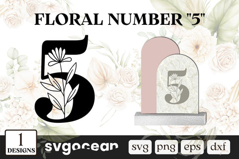 Flower Number 5 SVG SvgOcean 