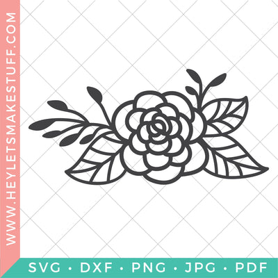 Flower Outline SVG Hey Let's Make Stuff 