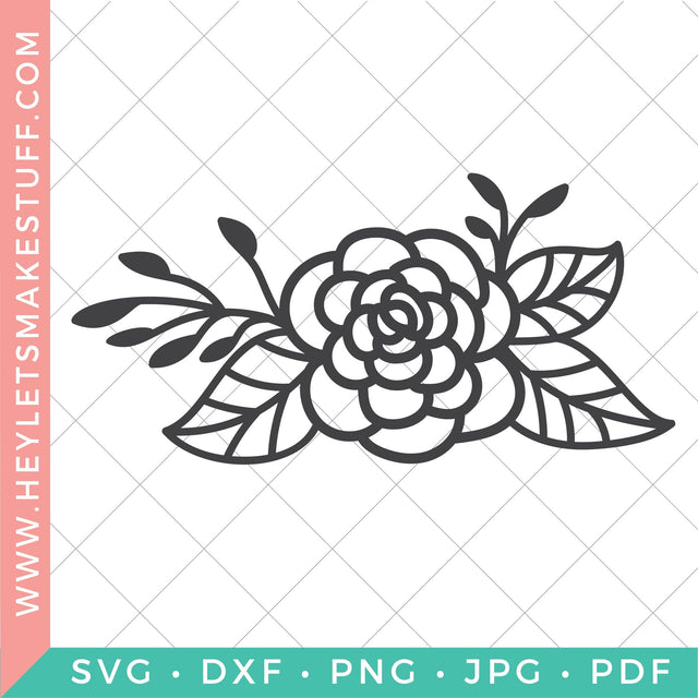 Flower Outline SVG Hey Let's Make Stuff 