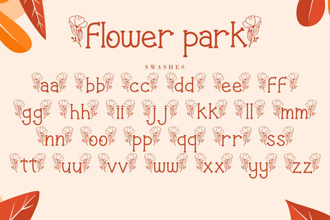 Flower Park - Autumn Display Font Font AEN Creative Store 