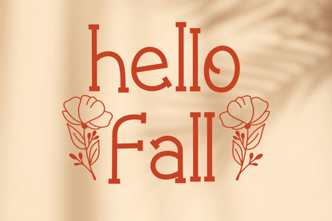 Flower Park - Autumn Display Font Font AEN Creative Store 
