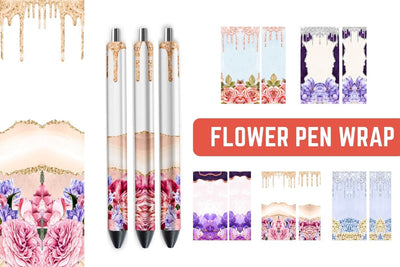 Flower Pen Sublimation Sublimation SvgOcean 