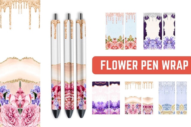 Flower Pen Sublimation Sublimation SvgOcean 