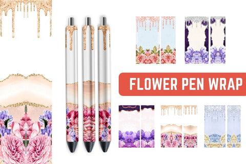 Flower Pen Sublimation Sublimation SvgOcean 