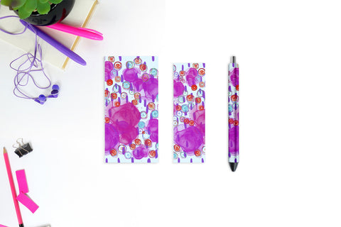 Flower Pen Wrap, Epoxy Pen Sublimation Wrap Sublimation Natasha Prando 