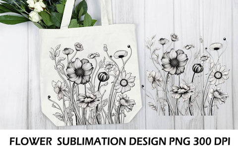 Flower Png. Flower bouquet. Flowers transparent background. Sublimation Samaha Design 