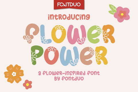 Flower Power Font FontDuo 