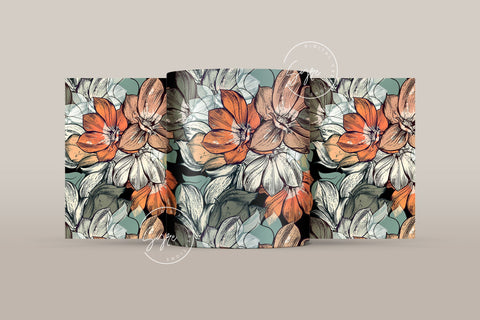Flower Print Mug Design, Floral Sublimation Wrap, Earthy Boho Floral Mug Wrap, Printable 11 & 15 Oz Mug Cricut Press Sublimation Wrap Sublimation Syre Digital Creations 