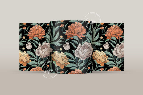 Flower Print Mug Design, Floral Sublimation Wrap, Earthy Boho Floral Mug Wrap, Printable 11 & 15 Oz Mug Cricut Press Sublimation Wrap Sublimation Syre Digital Creations 