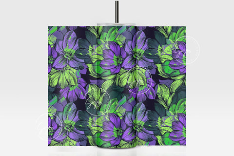 Flower Print Tumbler PNG, Seamless Floral Sublimation, 20 oz Skinny Tumbler, Boho Floral Tumbler, Earthy Tumbler Wrap PNG, Digital Download Sublimation Syre Digital Creations 