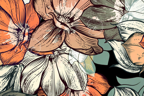 Flower Print Tumbler PNG, Seamless Floral Sublimation, 20 oz Skinny Tumbler, Boho Floral Tumbler, Earthy Tumbler Wrap PNG, Digital Download Sublimation Syre Digital Creations 