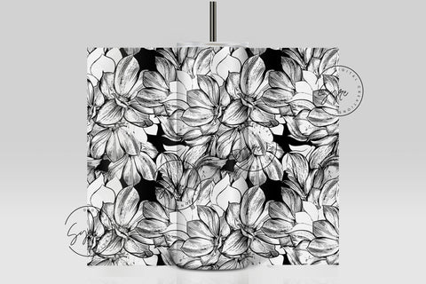Flower Print Tumbler PNG, Seamless Floral Sublimation, 20 oz Skinny Tumbler, Boho Floral Tumbler, Earthy Tumbler Wrap PNG, Digital Download Sublimation Syre Digital Creations 