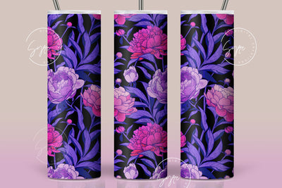 Flower Print Tumbler PNG, Seamless Floral Sublimation, 20 oz Skinny Tumbler, Boho Floral Tumbler, Earthy Tumbler Wrap PNG, Digital Download Sublimation Syre Digital Creations 
