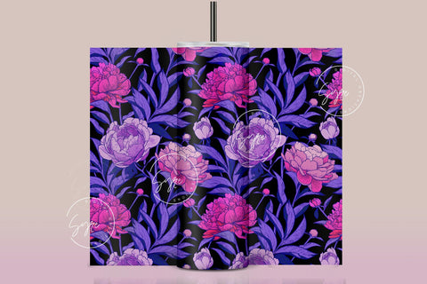 Flower Print Tumbler PNG, Seamless Floral Sublimation, 20 oz Skinny Tumbler, Boho Floral Tumbler, Earthy Tumbler Wrap PNG, Digital Download Sublimation Syre Digital Creations 