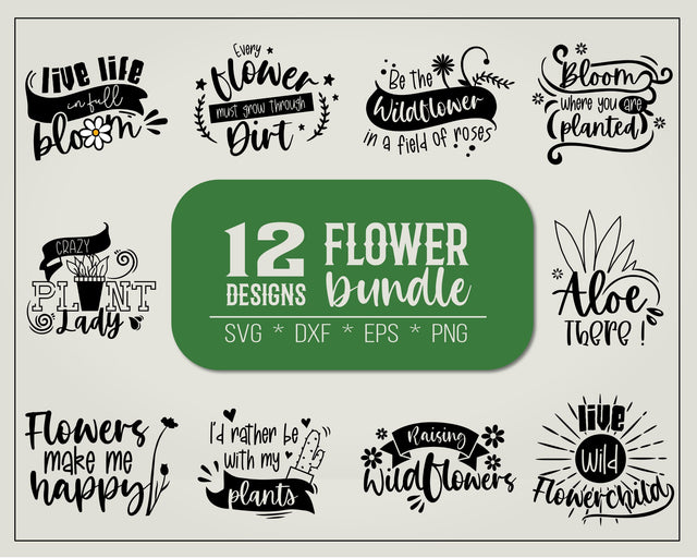 Flower quotes bundle SVG Boertiek 