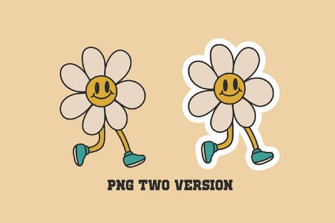 Flower Retro sticker printable SVG dadan_pm 