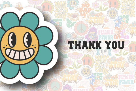 Flower Retro sticker printable SVG dadan_pm 