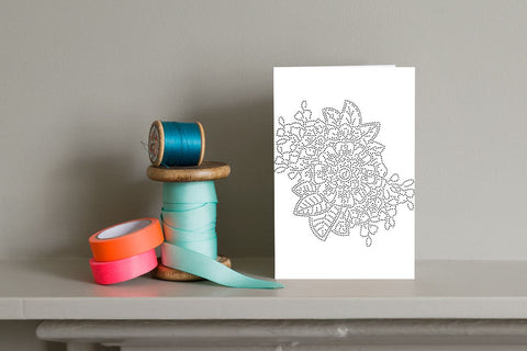 Flower Rhinestone Template SVG Ethnic Touch 