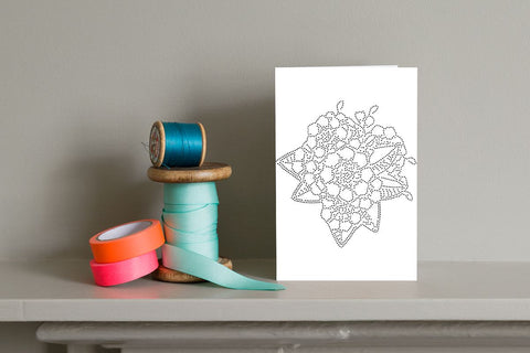 Flower Rhinestone Template SVG Ethnic Touch 