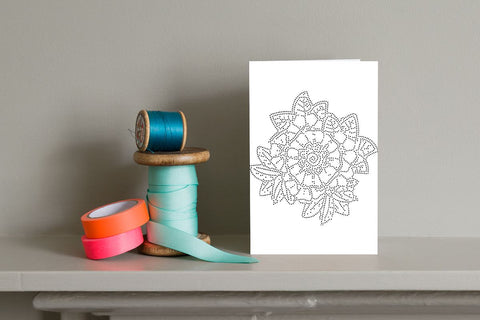 Flower Rhinestone Template SVG Ethnic Touch 