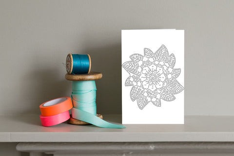 Flower Rhinestone Template SVG Ethnic Touch 