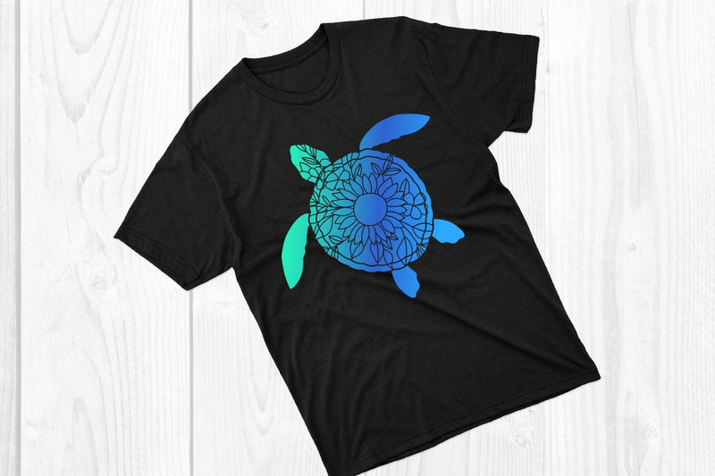 Flower Sea Turtle SVG DXF Cut Files Bundle - So Fontsy
