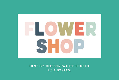 Flower Shop Font Cotton White Studio 