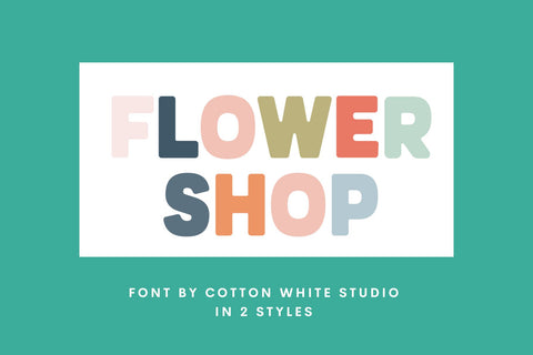 Flower Shop Font Cotton White Studio 