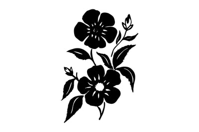 Flower Silhoutte Clipart SVG Kasih Ibu 