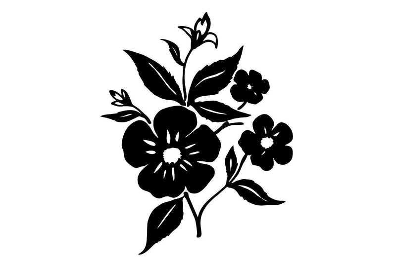 Flower Silhoutte Clipart SVG Kasih Ibu 