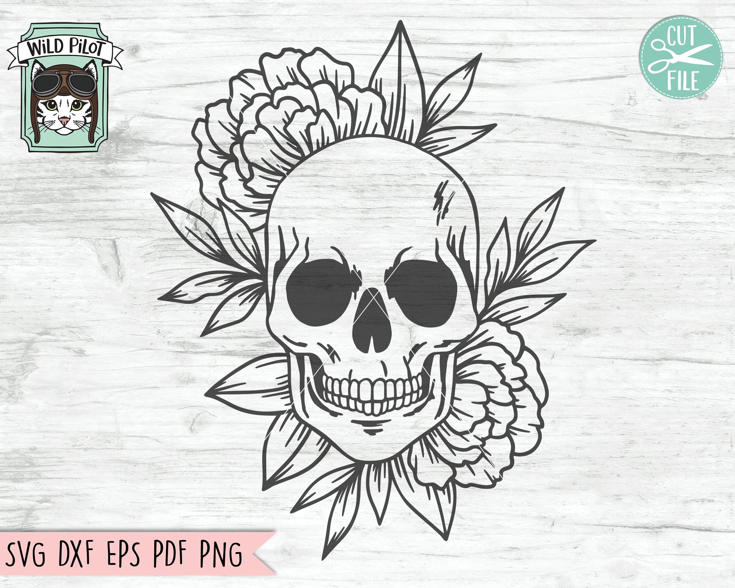 Skeleton hand with rose svg, Gothic rose svg