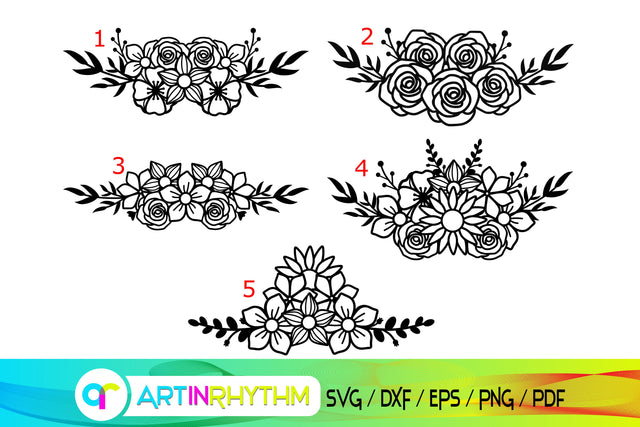 flower svg bundle, floral svg SVG Artinrhythm shop 