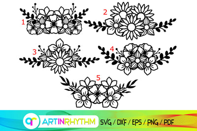 flower svg bundle, floral svg SVG Artinrhythm shop 