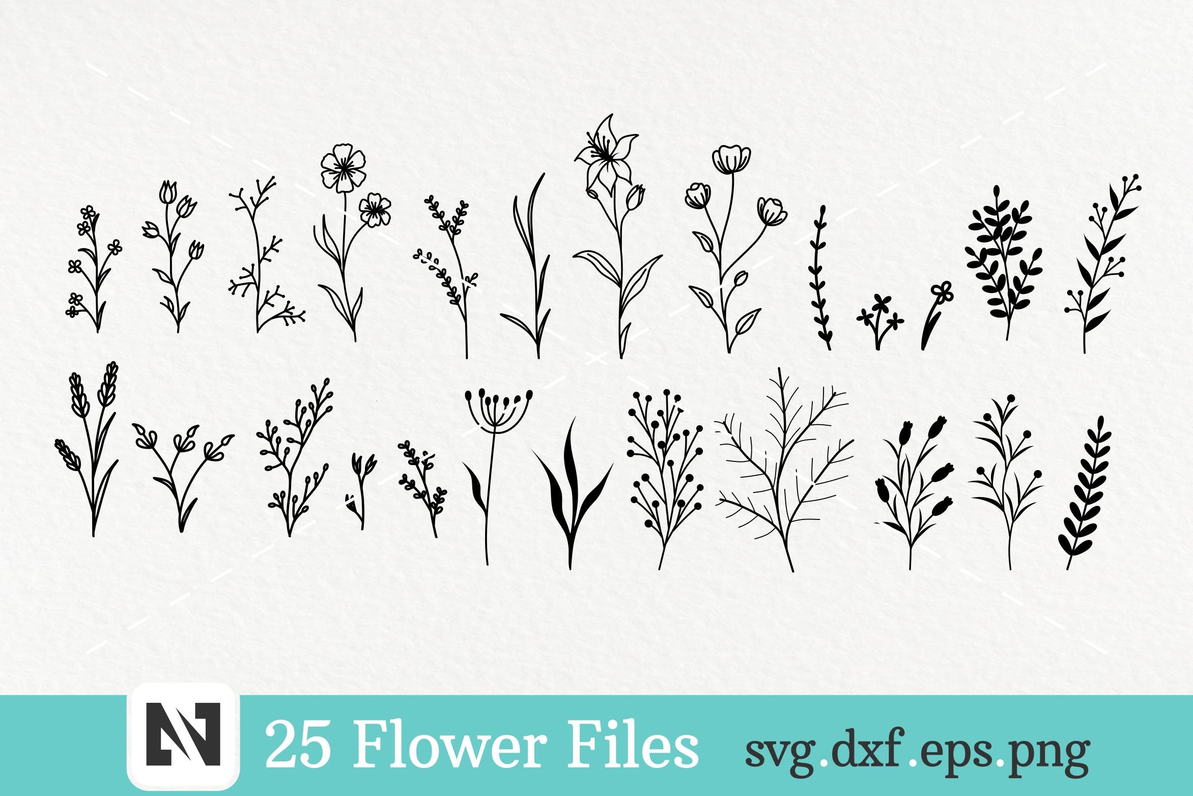 Flower SVG Bundle, rose svg, flowers svg, bouquet svg, floral svg, leaf svg,  leaves svg, wreath svg, svg designs, svg files for cricut, png - So Fontsy