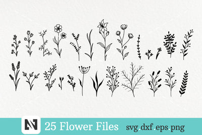 Flower Svg Bundle, Flower Single Line, Floral Svg SVG Pinoyart Kreatib 