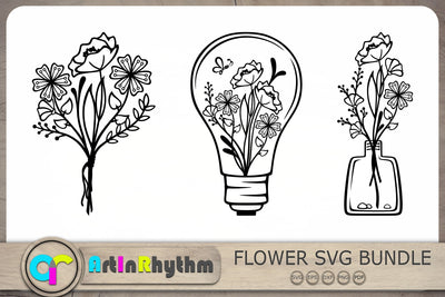 Flower Svg Bundle, Flower Svg Files, Wildflowers Svg, Flowers Svg SVG Artinrhythm shop 