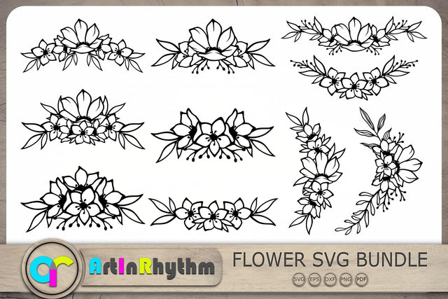 Flower Svg Bundle, Flowers Svg, Flower Cliparts, Floral Svg SVG Artinrhythm shop 