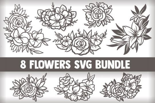 Flower SVG Bundle, rose svg, flowers svg, bouquet svg, floral svg, leaf svg, leaves svg, wreath svg, svg designs, svg files for cricut, png SVG James 