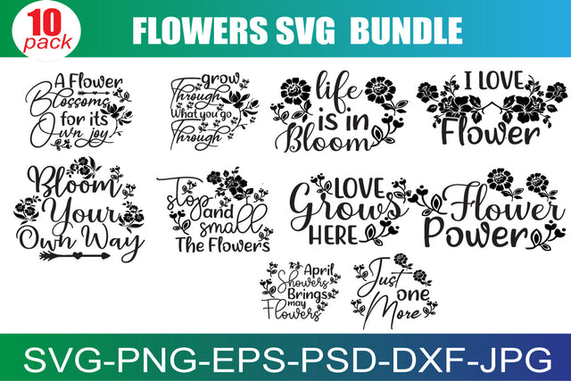 Flower SVG Bundle , Spring Bundle SVG File, Shed SVG File, Garden, Cricut, Silhouette, Cut Files, Digital, Instant Download SVG buydesign 