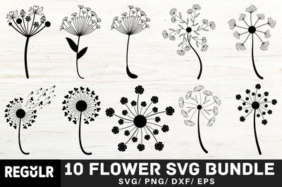 Flower SVG Bundle SVG Regulrcrative 