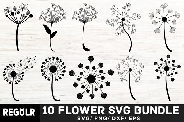Flower SVG Bundle SVG Regulrcrative 
