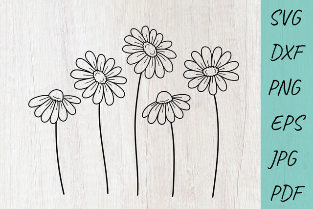 Flower SVG, Daisy SVG, wildflowers SVG, Cute flowers SVG Irina Ostapenko 