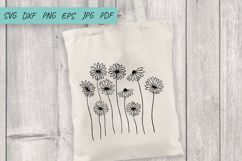 Flower svg, Daisy svg, wildflowers svg, Cute flowers SVG Irina Ostapenko 