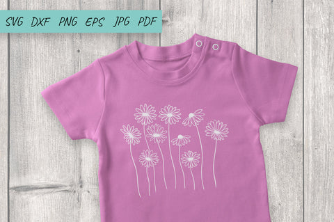 Flower svg, Daisy svg, wildflowers svg, Cute flowers SVG Irina Ostapenko 