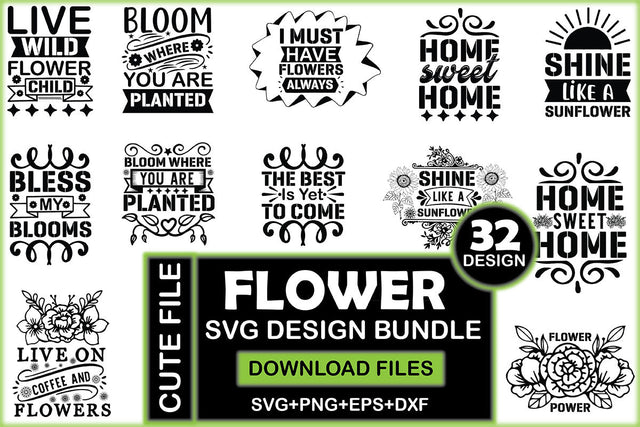 Flower SVG Design Bundle SVG Rupkotha 
