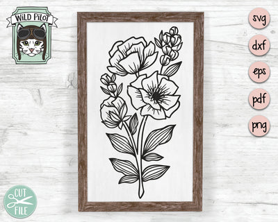 Flower SVG File, Bouquet SVG File, Bouquet Of Flowers SVG, Flower Cut Files, Flower Clipart, Flower Bouquet SVG, Floral Bouquet SVG, Wedding SVG SVG Wild Pilot 