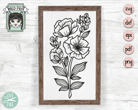 Flower SVG File, Bouquet SVG File, Bouquet Of Flowers SVG, Flower Cut Files, Flower Clipart, Flower Bouquet SVG, Floral Bouquet SVG, Wedding SVG SVG Wild Pilot 